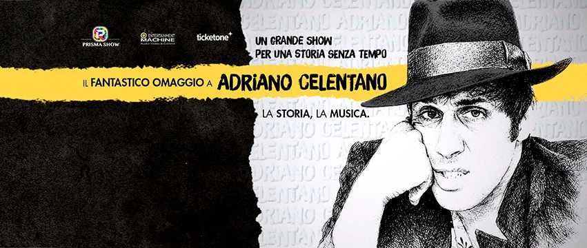 Cover ufficiale dello spettacolo dedicato ad Adriano Celentano